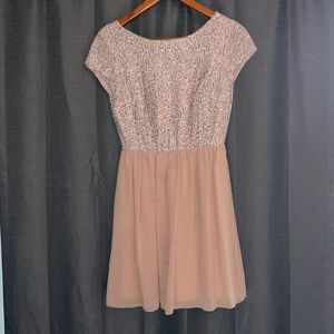 Light pink and silver speechless dress